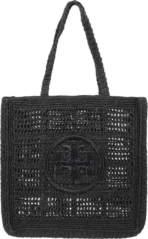 TORY BURCH Zwarte Handgehaakte Tote Tas Black Dames