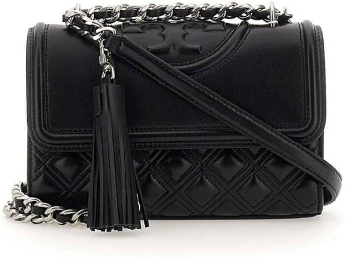 TORY BURCH Fleming kleine cabriolet schoudertas Zwart Dames