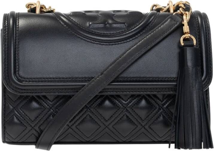 TORY BURCH Shoppers Fleming Small Convertible Shoulder Bag in zwart