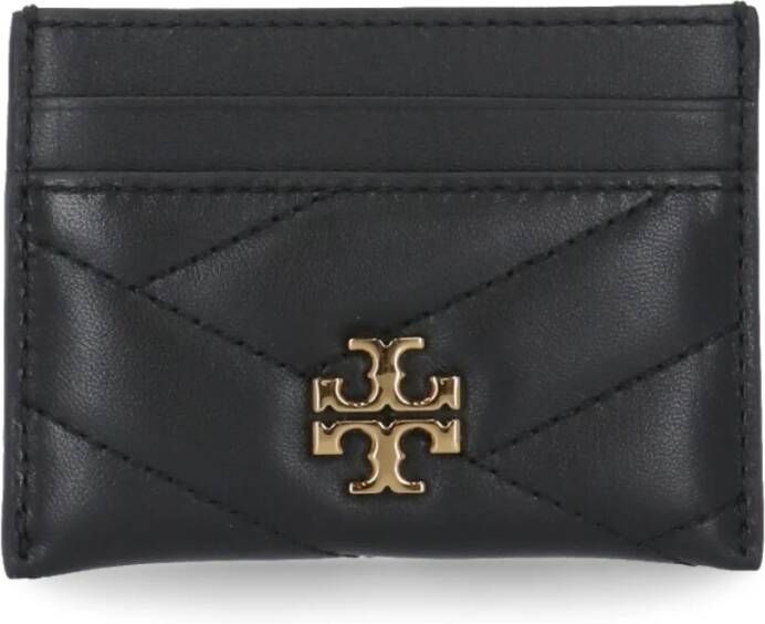 TORY BURCH Gewatteerde Leren Creditcardhouder Zwart Dames