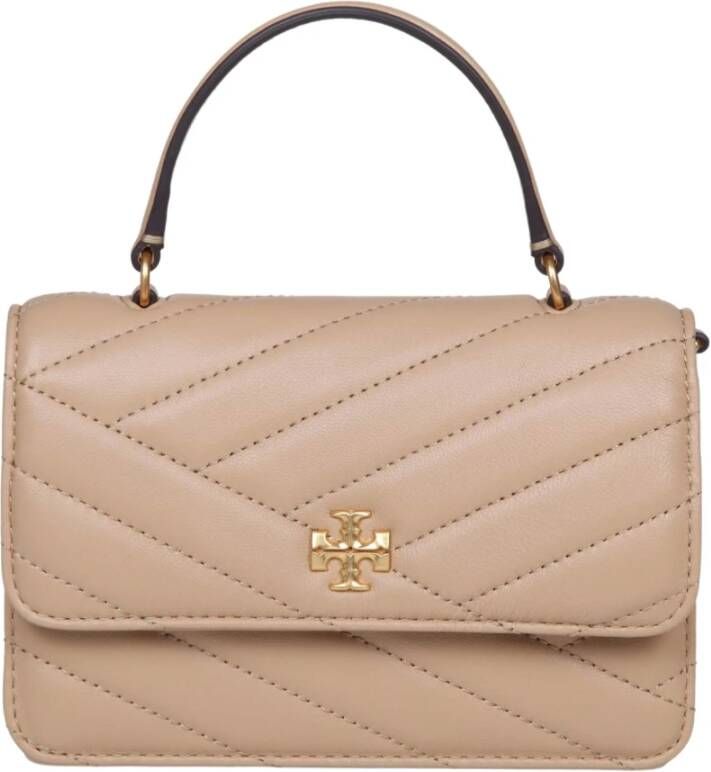 TORY BURCH Kira Chevron Mini in gewatteerd leer kleur naakt Beige Dames