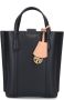 TORY BURCH Perry Korrelig Leren Handtas met Logo Black Dames - Thumbnail 1