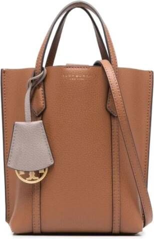 TORY BURCH Stijlvolle Perry Mini S Tote in 905 Light Umber Brown Dames