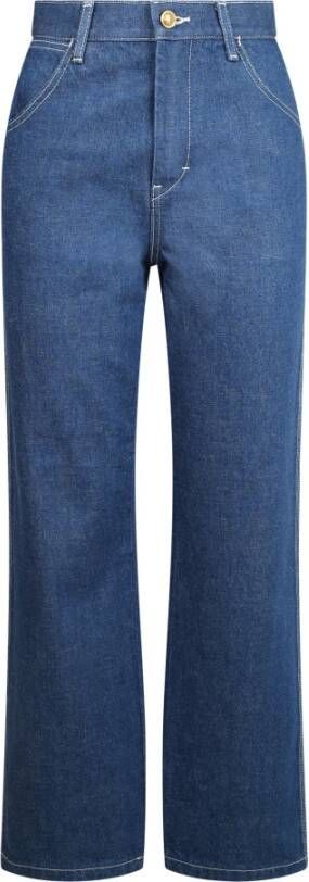 TORY BURCH Hoge taille flare cropped jeans Blauw Dames