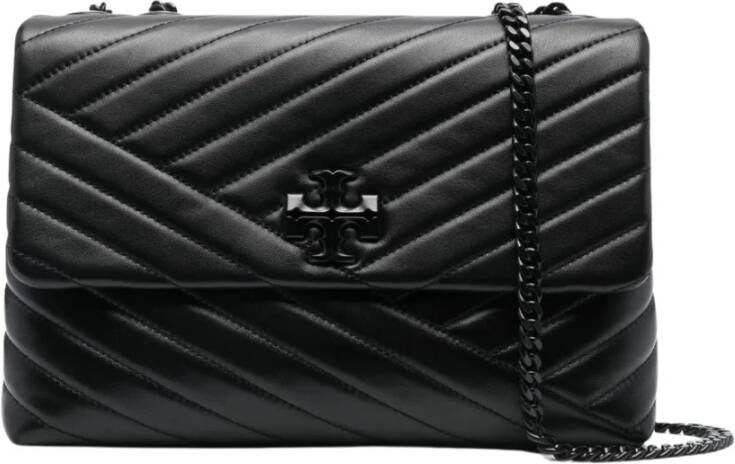 TORY BURCH Kira Chevron Gewatteerde Omvormbare Schoudertas Zwart Dames