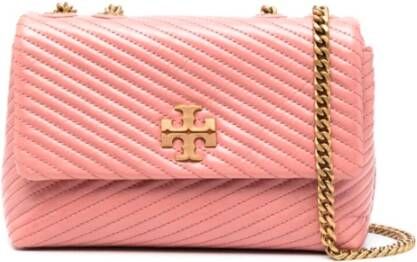 TORY BURCH Kleine Gewatteerde Leren Omzetbare Schoudertas Roze Dames