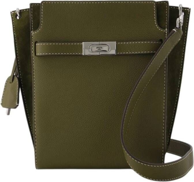 TORY BURCH Lee Radziwill Pebbled Bucket Tas Green Dames
