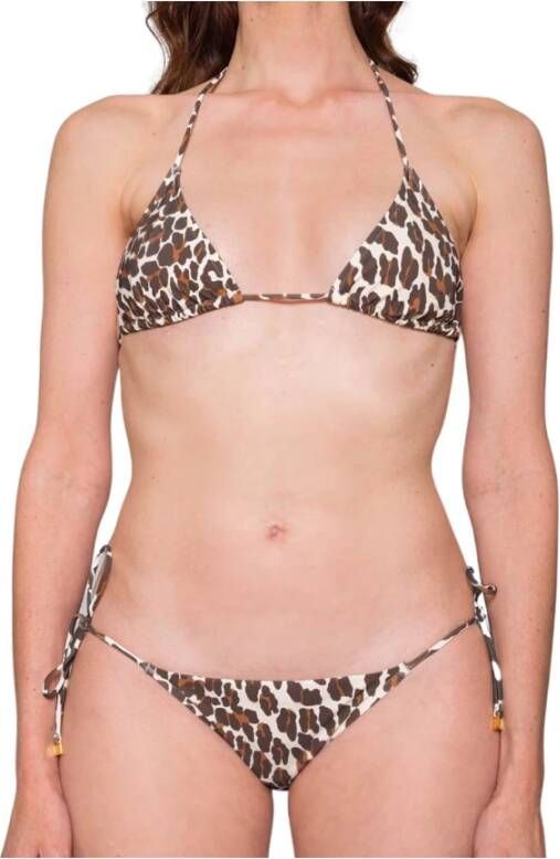 TORY BURCH Leopard Jersey Bikini Bruin Dames