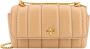 TORY BURCH Leren Mini Tas met Metalen Schouderband Beige Dames - Thumbnail 1