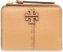 TORY BURCH Leren portemonnee met logo Bruin Dames - Thumbnail 1