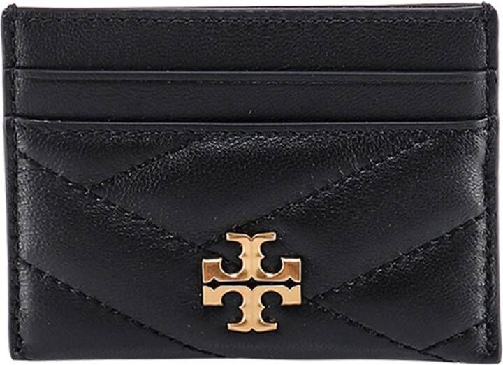 TORY BURCH Matelassé Leren Kaarthouder Zwart Dames