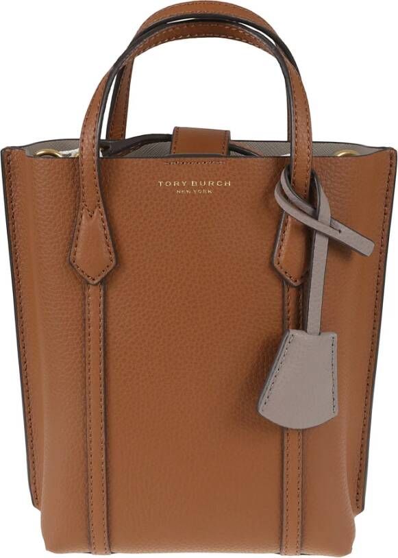 TORY BURCH Perry Mini N S Tote Stijlvol en Duurzaam Bruin Dames