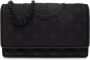 TORY BURCH Zwarte Fleming Matte Chain Wallet Black Dames - Thumbnail 1