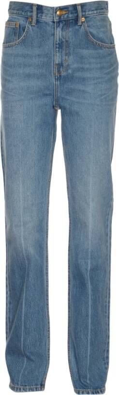 TORY BURCH Bootcut jeans met hoge taille in lichtblauwe wassing Blauw Dames