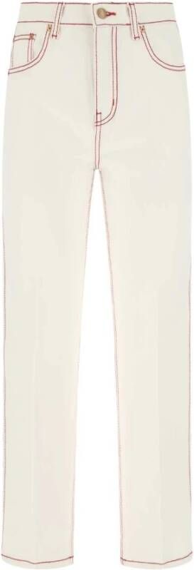 TORY BURCH Rechte Spijkerbroek White Dames