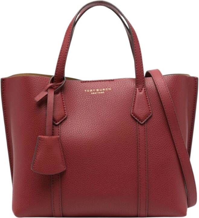 TORY BURCH Rode Perry Small Leren Tote Rood Dames