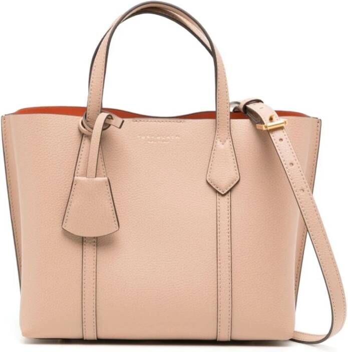 TORY BURCH Rose Pink Kleine Perry Triple-Compartiment Tote Tas Beige Dames