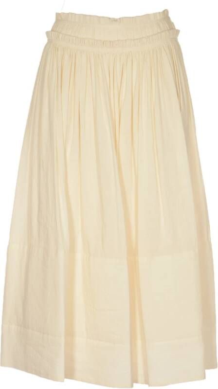 TORY BURCH Rouched Waist Skirt Modieuze Must-have Beige Dames