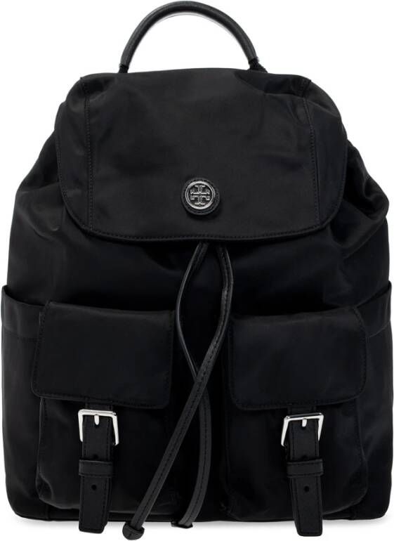 TORY BURCH Zwarte Virginia Flap Rugzak Tassen Black Dames
