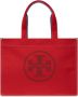 TORY BURCH Ella Color-Block Canvas Tote Trendy Must-Have Rood Dames - Thumbnail 1
