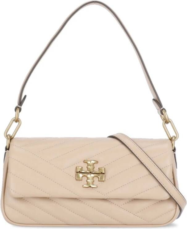 TORY BURCH Beige Gewatteerde Leren Schoudertas Beige Dames