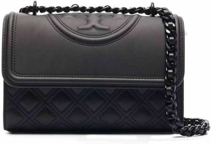 TORY BURCH Fleming Matte Kleine Omvormbare Schoudertas Black Dames