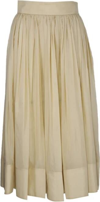 TORY BURCH Rouched Waist Skirt Modieuze Must-have Beige Dames