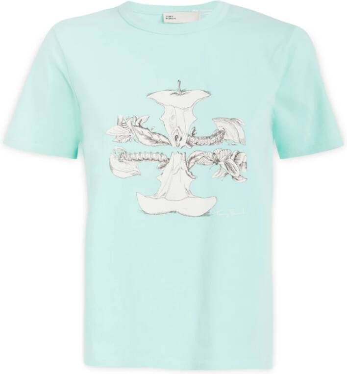 TORY BURCH Stijlvolle Dames T-Shirt Must-Have voor Jouw Garderobe Blauw Dames