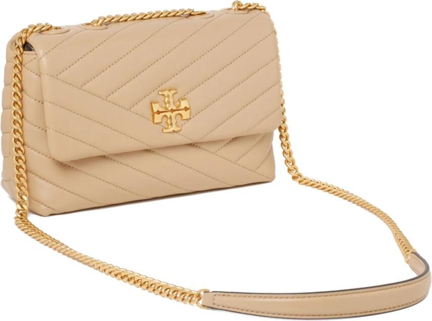 TORY BURCH Shoppers Kira Chevron Small Convertible Bag Leather Des in bruin - Foto 9