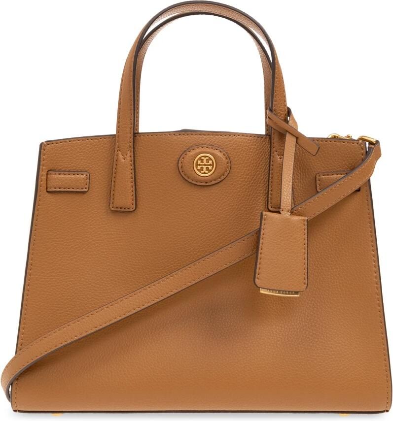 TORY BURCH Gepolijste Leren Schoudertas met Klep Brown Dames - Foto 3
