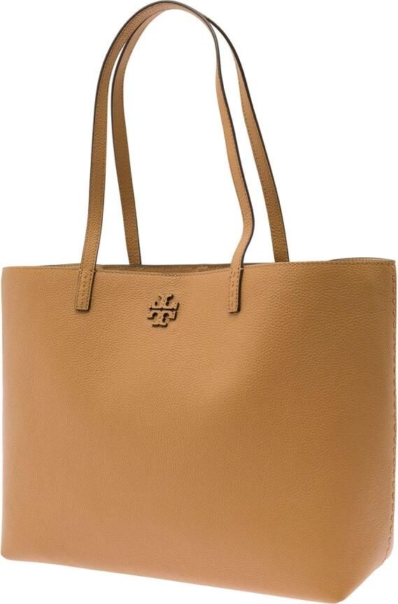 TORY BURCH Totes Mcgraw' Beige Tote Bag Wit Double T Detail In Grai in beige