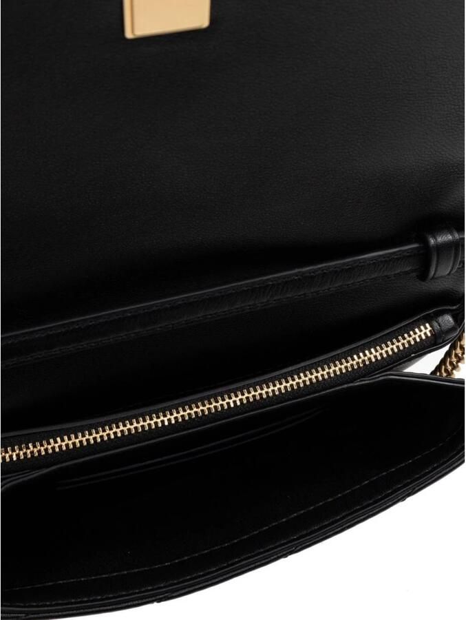 TORY BURCH Zwarte Chevron Gestikte Portemonnee met Ketting Black Dames - Foto 4