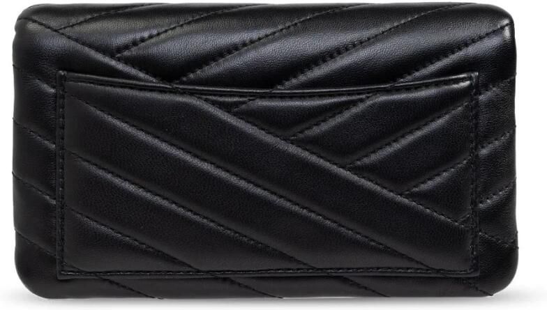 TORY BURCH Zwarte Chevron Gestikte Portemonnee met Ketting Black Dames - Foto 11