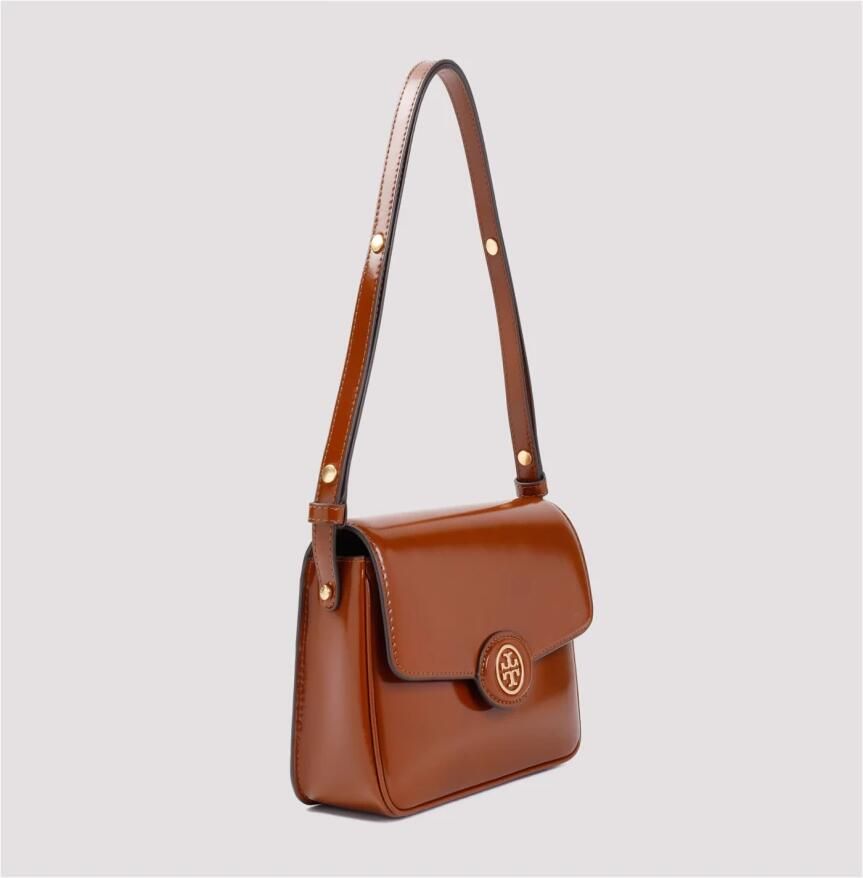TORY BURCH Hobo bags Robinson Spazzolato Convertible Shoulder Bag in cognac - Foto 4