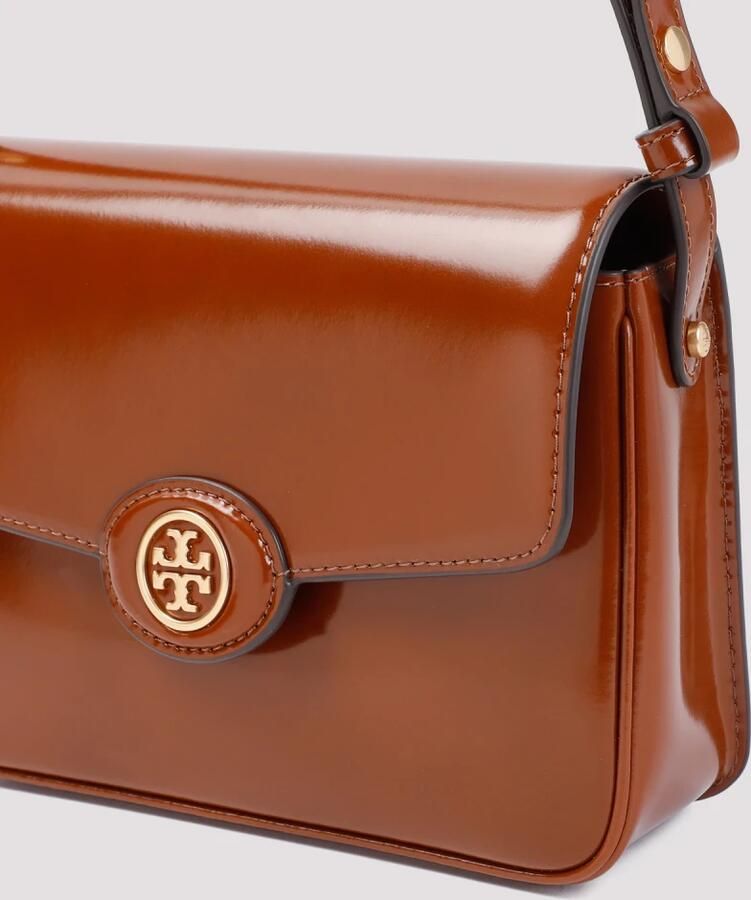 TORY BURCH Hobo bags Robinson Spazzolato Convertible Shoulder Bag in cognac - Foto 6