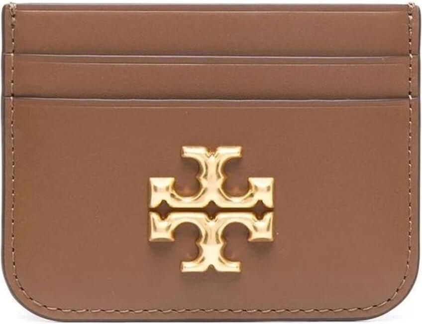 TORY BURCH Eleanor Kaarthouder Bruine Portemonnees Kaarthouders Brown Dames