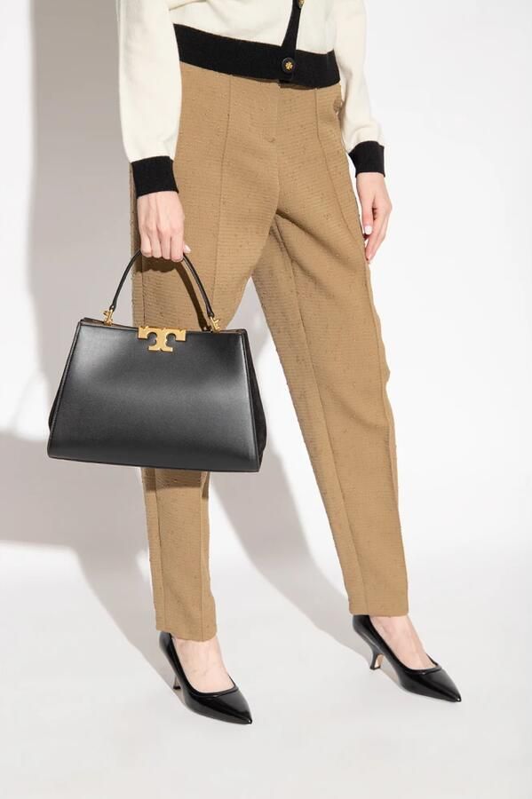 TORY BURCH Eleanor Leren Crossbody Tas Zwart Black Dames