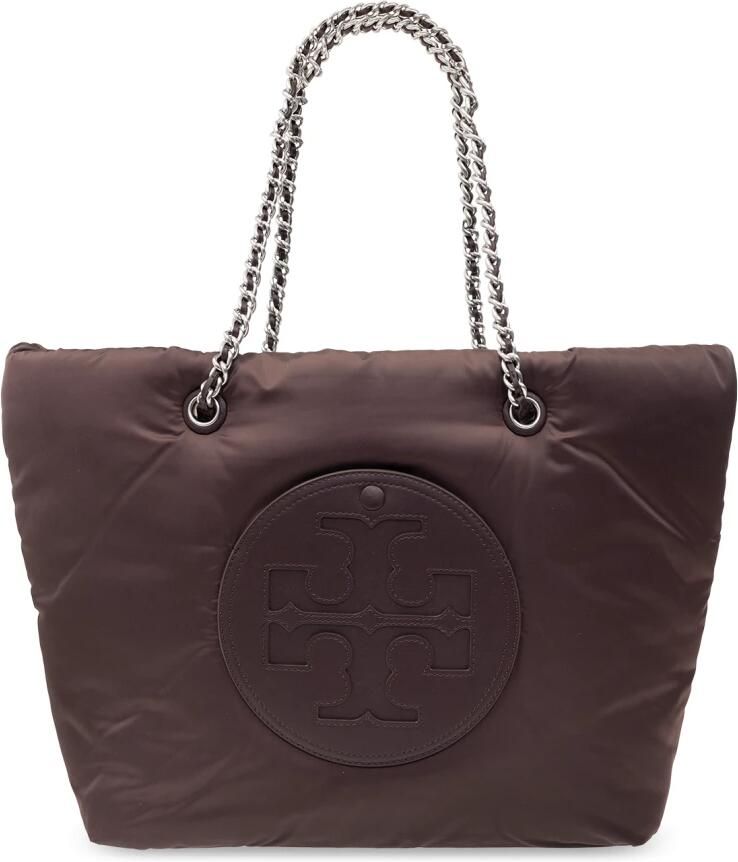 TORY BURCH Shoppers Ella Puffy Chain Tote in bruin
