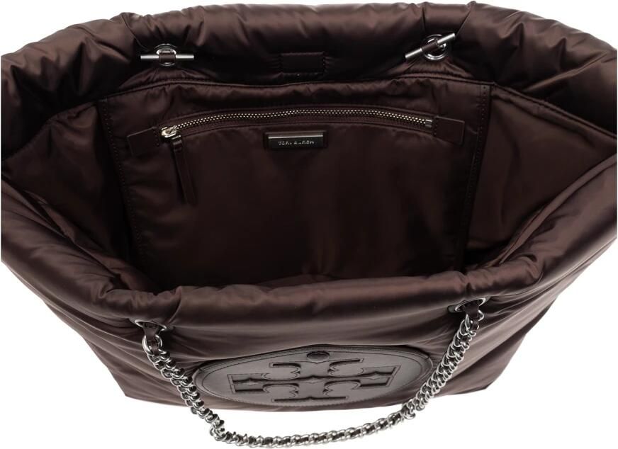 TORY BURCH Shoppers Ella Puffy Chain Tote in bruin - Foto 2