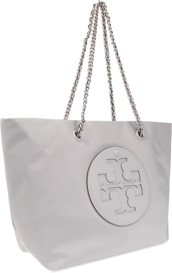 TORY BURCH Grijze Nylon Tote Tas met Ketting Handvatten Gray Dames - Foto 9