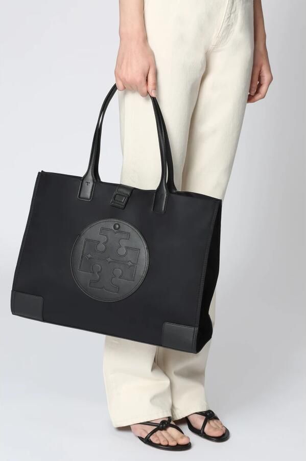 TORY BURCH Ella Tote Tas van Gerecyclede Materialen Black Dames - Foto 7