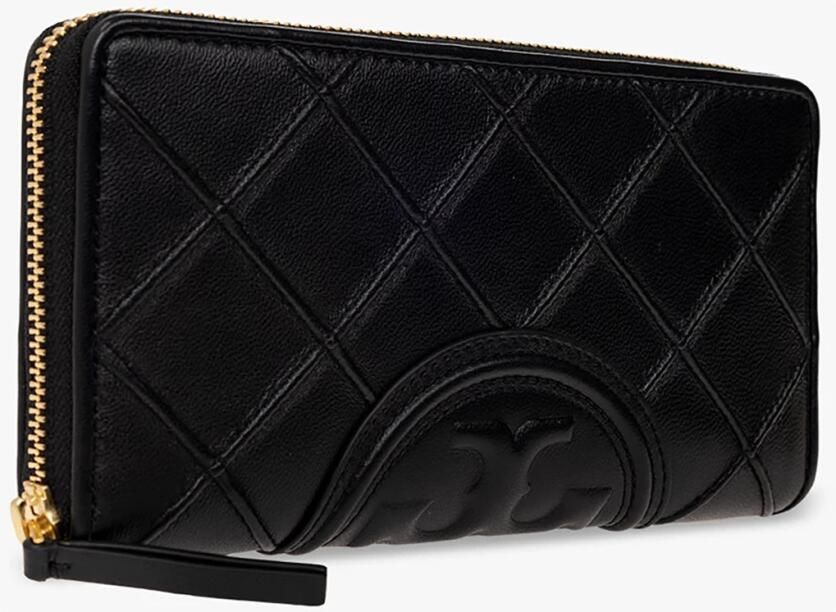 TORY BURCH Zwarte Gewatteerde Portemonnee met Ritssluiting Black Dames - Foto 4