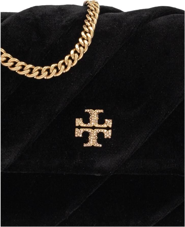 TORY BURCH Crossbody bags Kira Draped Velvet Mini Flap Bag in zwart - Foto 3
