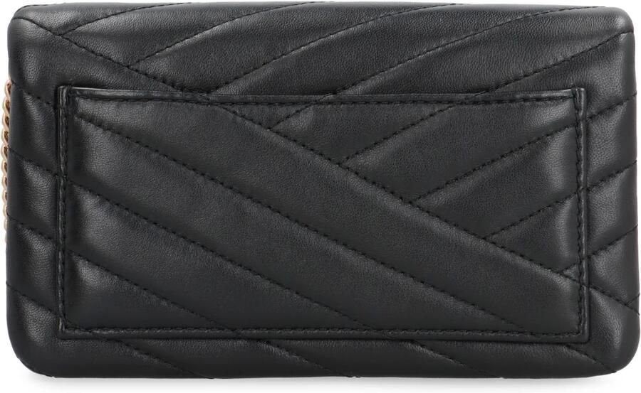TORY BURCH Zwarte Chevron Gestikte Portemonnee met Ketting Black Dames - Foto 6