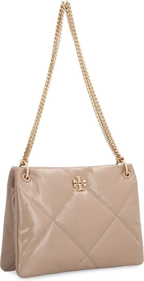 TORY BURCH Gewatteerde leren schoudertas met kettinghandvatten Beige Dames - Foto 8
