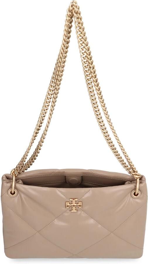 TORY BURCH Gewatteerde leren schoudertas met kettinghandvatten Beige Dames - Foto 7