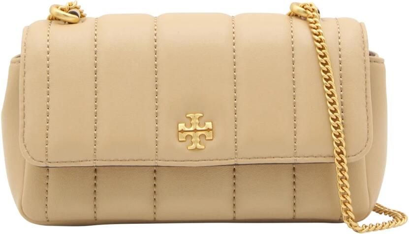 TORY BURCH Hobo bags Kira Mini Flap Quilted Logo Shoulder Bag in beige - Foto 4