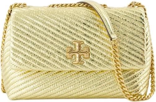 TORY BURCH Hobo bags Kira Moto Small Shoulder Bag Leather Gold in goud - Foto 8