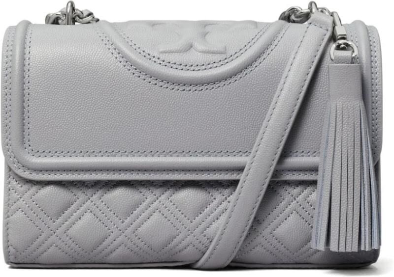TORY BURCH Crossbody bags Fleming Soft Grain Small Convertible Shoulder Bag in grijs
