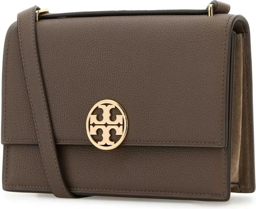 TORY BURCH Stijlvolle Beige Tassen met Logopatch Beige Dames - Foto 2